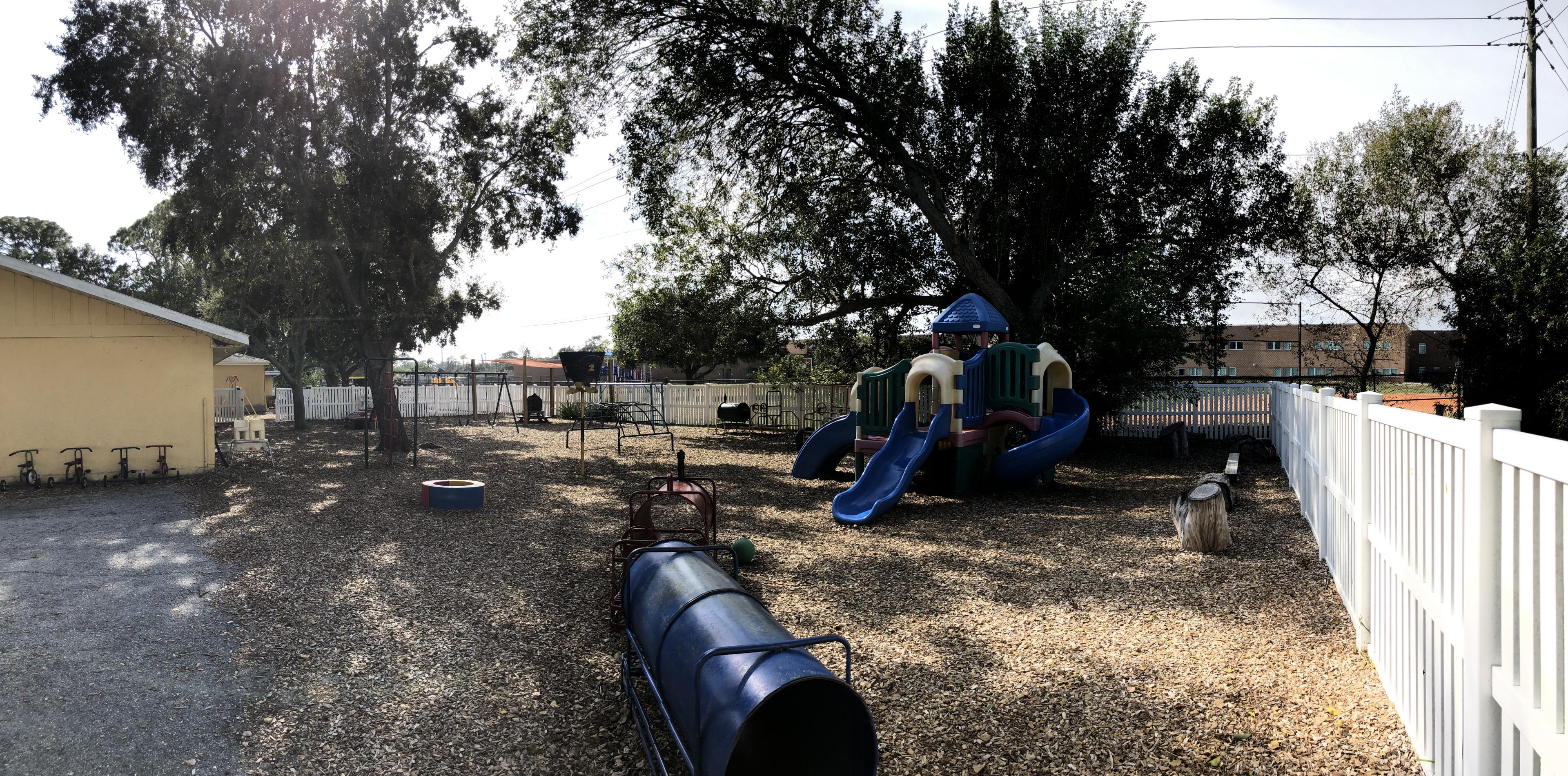 Wide view of a Toad Hall playground