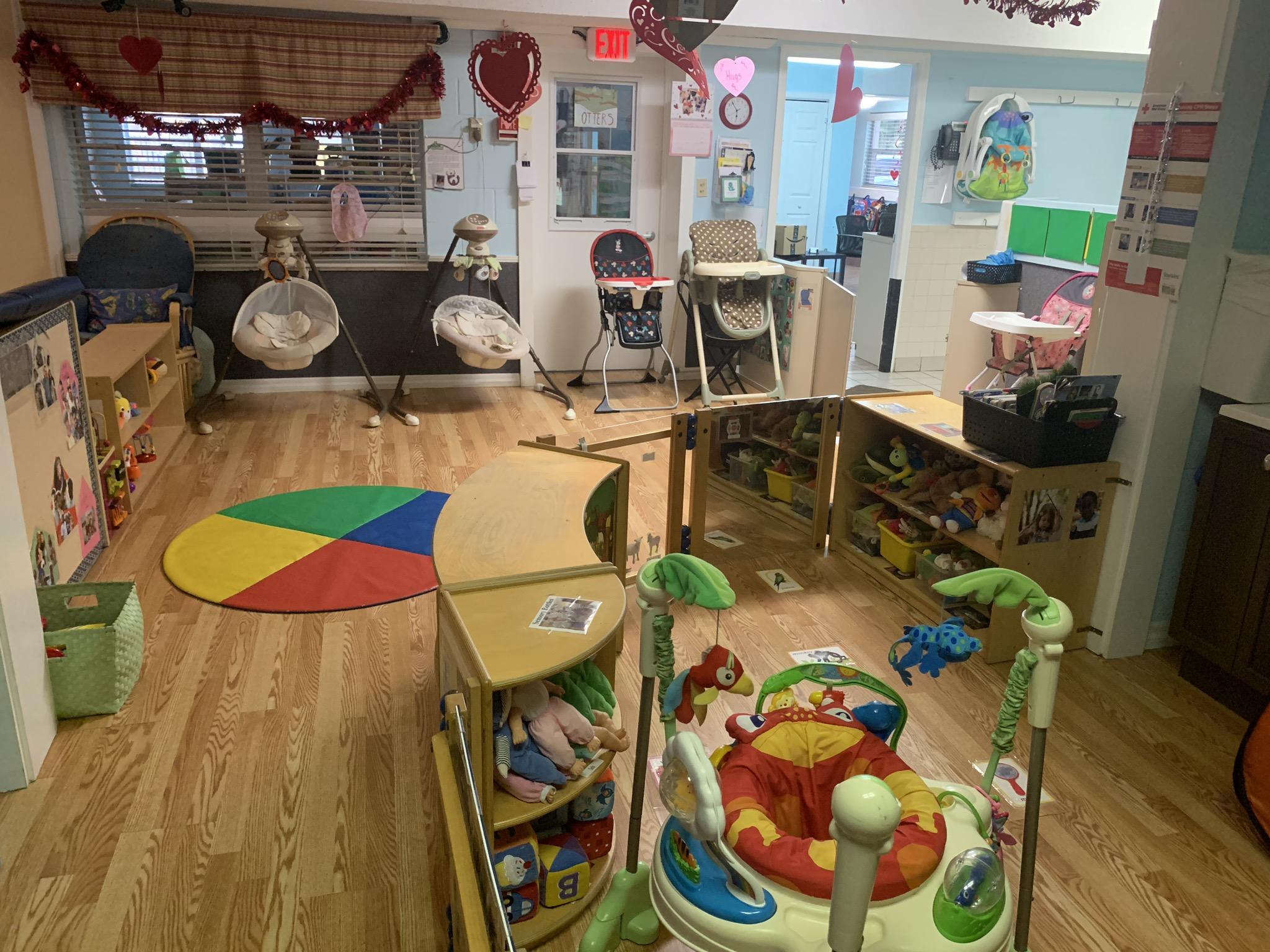 Otters room floor play area and infant equipment